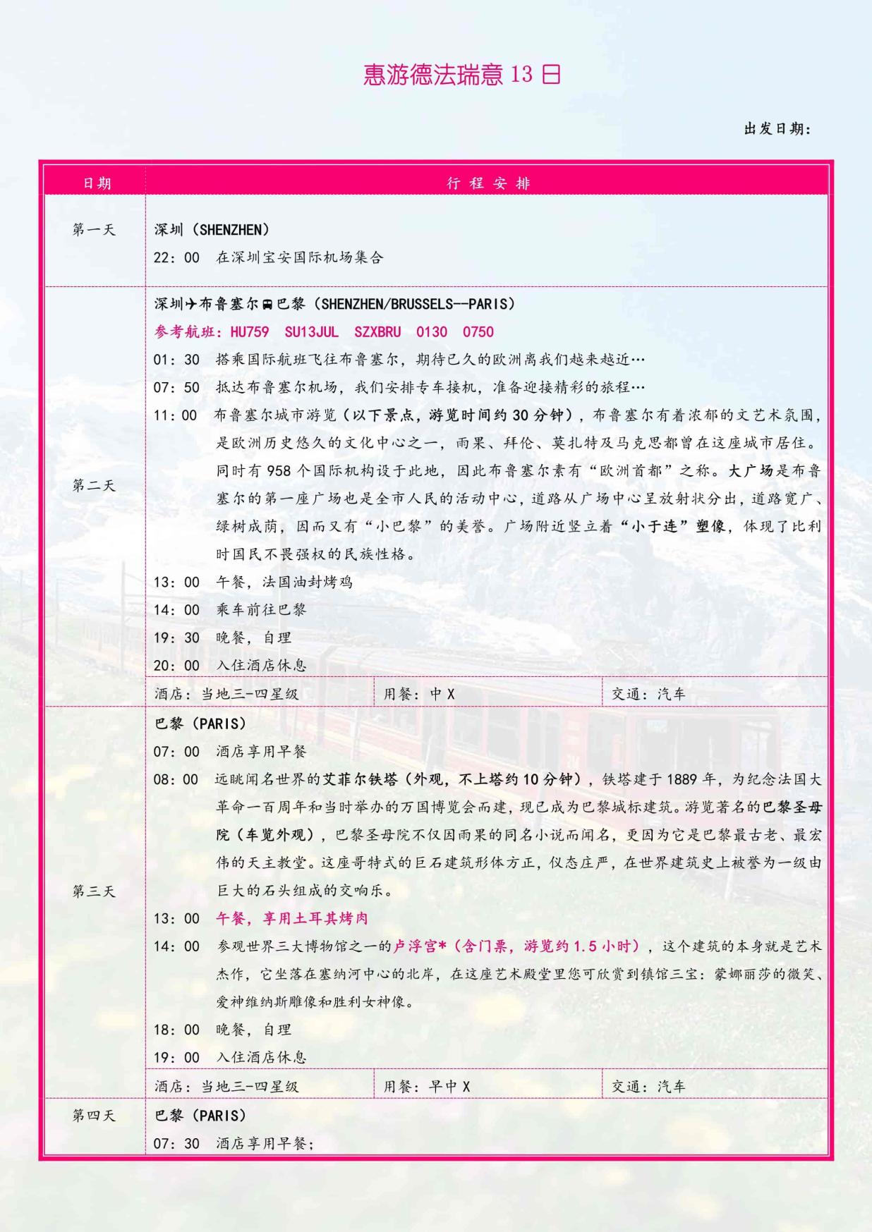 5_HU 初遊德(dé)法瑞意13日 盧浮宮&新天鵝堡&米(mǐ)蘭大教堂&布魯塞爾(ěr)&佛羅倫薩(BRU_MXP) 法簽