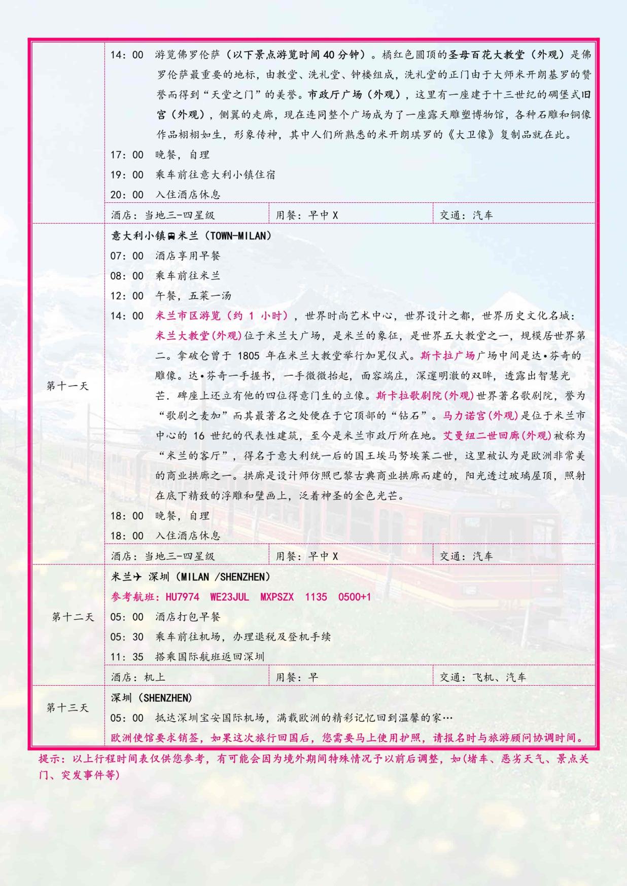 8_HU 初遊德(dé)法瑞意13日 盧浮(fú)宮&新天鵝堡&米(mǐ)蘭大教堂&布魯塞爾&佛羅倫薩(BRU_MXP) 法簽