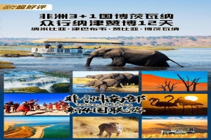 【非洲12日遊】非洲三國國博茨瓦納 眾行納津讚博12天